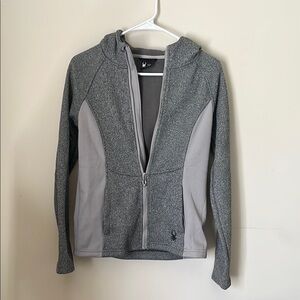 Spider Women's Gray Fleece Zip-Up Jacket